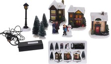 LED Weihnachtsdorf 10-teilig -