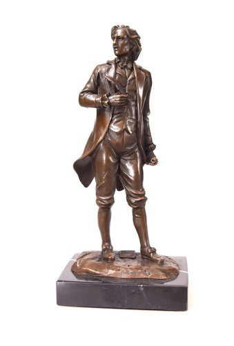 Bronzefigur frédéric chopin - bronzefigur,
