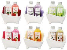 Geschenkset mini Badewanne mit Seife, 75ml Schafmilchseife u. 75 ml Bodylotion