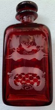 Glas Karaffe Rubin rot und
