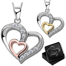 Damen Halskette Herz Anhänger