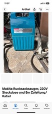 Makita Rucksacksauger, 220V Steckdose und 5m Zuleitung/Kabel