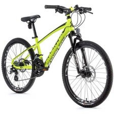 24 Zoll Alu Mountainbike Leader Fox Capitan Boy MTB 8 Gang Disc Neon Gelb