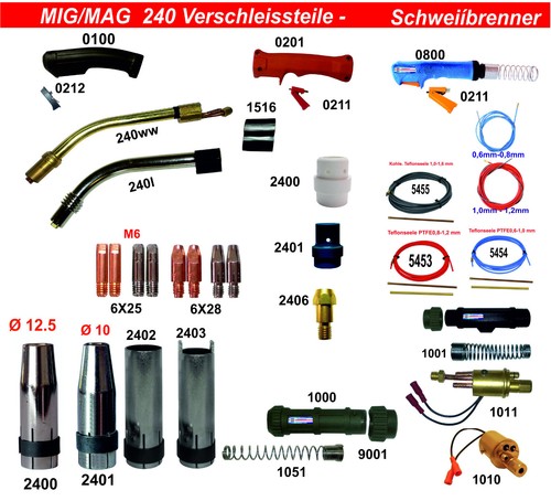Mig mag 240 verschleissteile - 240,