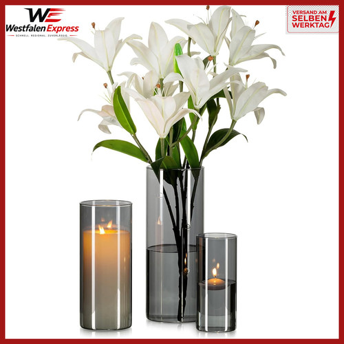 Vase set 3er zylinder - set,