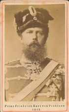 CdV Prinz Friedrich Karl von Preußen, Portrait, Husarenuniform - 10946585