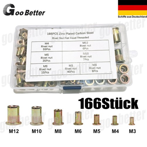 166tlg blindnietmuttern m4 - blindnietmuttern,