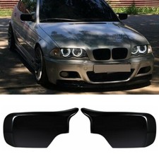 M Stil Glanz Schwarz Spiegelkappe Außenspiegel Für BMW 3er E46 4Dr Touring 98-05