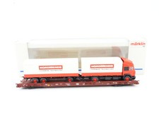 Märklin H0 4743 Güterwagen Niederflurwagen mit LKW "Nordmende" 498 3 185-7 DB
