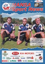 Hansa Rostock vs. Schalke Programm 20.08.2000 Sport News Poster Magazin Sammler