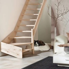 Massivholzteppe Intercon Casablanca | 1/4 gewendelter Verlauf | Holztreppe