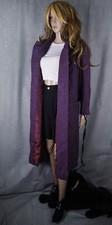 French Wool Tweed Coat Mantel Violett Bultez Look Feel Angora Cashmere Silk Sz S
