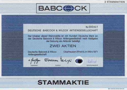 Babcock wilcox borsig hdw 1971 - babcock,
