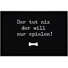 Fußmatte mit spruch hund - mit,