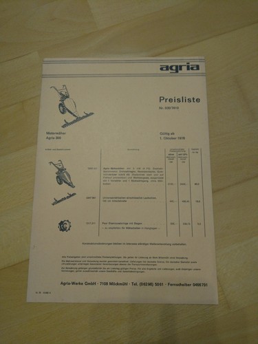 Agria 300 motormäher - agria,