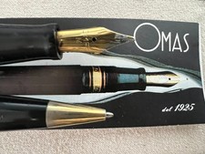 OMAS Füllfederhalter EXTRA Kugelschreiber Schwarz Schreibtisch Vintage G
