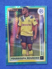 2022-23 Topps Merlin Chrome #33 Youssoufa Moukoko Borussia Dortmund Aqua Prism