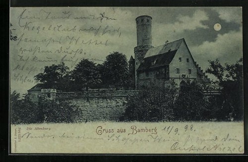 Mondschein bamberg ansicht - mondschein-ak, bamberg,
