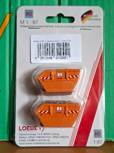Herpa loewe absetzmulden - loewe, 2