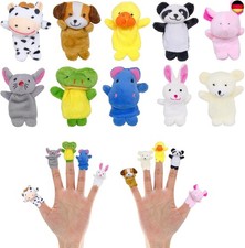10 Stücke Fingerpuppen, Mini Plüsch Tier Fingerpuppen, Kinder Fingerpuppen S