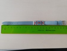 Energetix - Magnetschuck Lederarmband hellblau mit Schmuckplatte