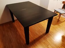 Tisch schwarz ausziehbar, Massivholz 147 x 95 cm