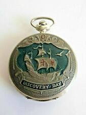 Discovery Day 500 Jahre AMERIKA Christoph Kolumbus Taschenuhr POCKET WATCH- 2-3