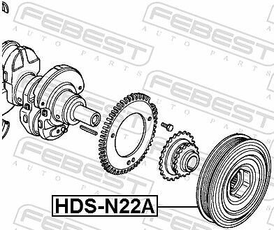 Febest hds n22a - hds-n22a, riemenscheibe