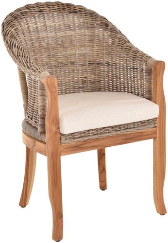 Rattan sessel mit - rattan-sessel, holzbeinen