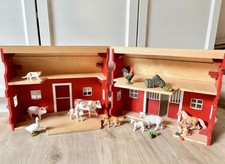 Schleich Bauernhof rot Holz