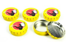 5x American Spirit Zigaretten Aschenbecher Strandascher Blechdose Mini Gelb