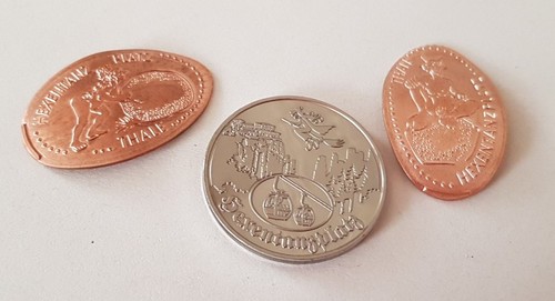 Quetschmünzen 1 x - +,