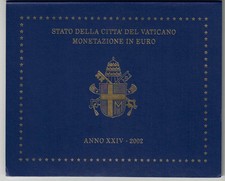 Vatikan KMS 2002 Kursmünzensatz 1 Cent -2 Euro im original Blister - Top Zustand