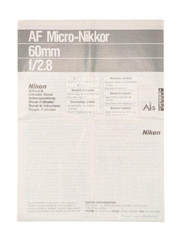 Micro nikkor 60mm 2 - af,