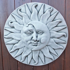 Stein Wandrelief Stein Sonne