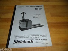 Bedienungsanleitung Gabelstapler Forklift Steinbock Gabelhubwagen EGU 1,25 D 2D