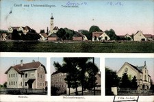 Ak Untermeitingen in Schwaben, Totalansicht von Ort, Schule,... - 11367708