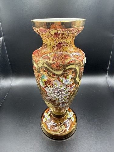 Glasvase mit goldrand - glasvase,