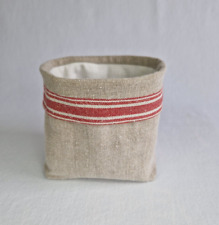 Utensilo, Aufbewahrung, altes Leinen, Höhe10cm, Handarbeit,Upcycling, waschbar