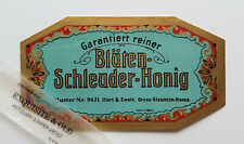 Blüten-Schleuder-Honig Muster No. 9621 Illert & Ewald Steinheim Hanau Etikett
