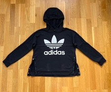 Hoodie ADIDAS Sweater "Logo" Kapuze Pullover Mädchen, Schwarz, Gr. 152