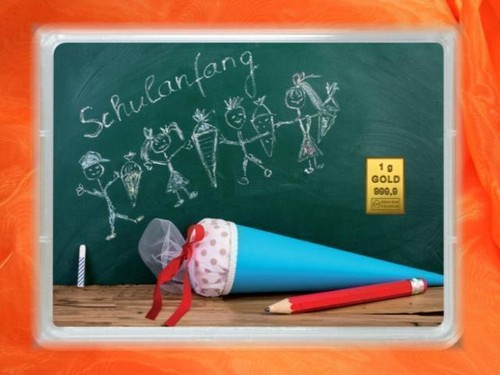 Geschenk schulanfang gold - geschenk,
