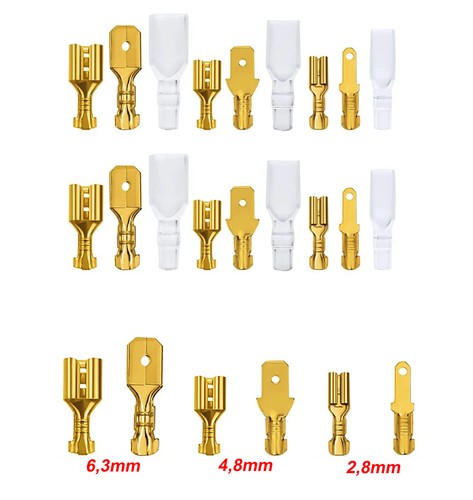 Paar flachstecker mit - 5-10,