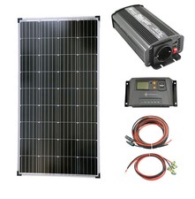 Solar Set 12V 130 Watt Solarpanel Wechselrichter 600W Solaranlage 10A PV 0% MwSt