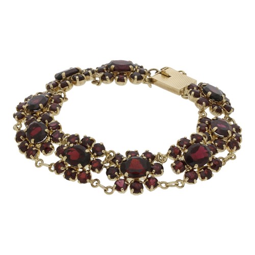Granat armband länge - granat,