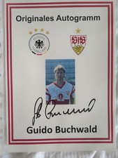 Unikat. Orginales Autogramm. VFB Stuttgart. Bundesliga. DFB. Guido Buchwald 