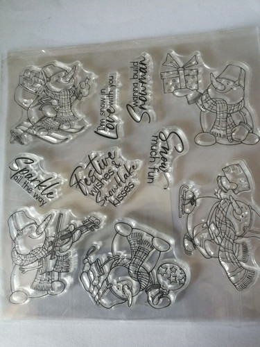 Clearstamps schneemänner - clearstamps, "schneemänner