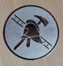 Emblem für Pokal Feuerwehrhelm, silber, 5 cm