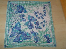 Emilio Pucci Tuch Schal Baumwolle vintage SCHMETTERLINGE MONOGRAMM