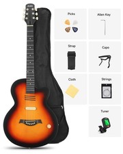 Moukey BCC-100 Akustik-E-Gitarre mit S-Tonabnehmer und Lautstärkeregler Sunburst